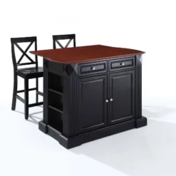 Coventry Drop Leaf Top Kitchen Island With X-Back Stools Black - Crosley 17 Coventry Drop Leaf Top Kitchen Island With X-Back Stools Black - Crosley -Restaurant Furniture Store GUEST 52ede2ad a3c4 4bbc b3df e5e41bcec2e5