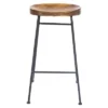 Wooden Saddle Seat Barstool With Iron Rod Legs Brown/Black - The Urban Port 1 Wooden Saddle Seat Barstool With Iron Rod Legs Brown/Black - The Urban Port -Restaurant Furniture Store GUEST 531775ba e8a2 47de b501 0f85a268d226