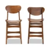 2pc Katya Wood Counter Height Barstool Set Brown - Baxton Studio