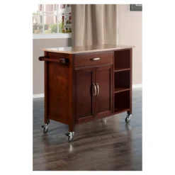 Mabel Kitchen Cart Wood/Walnut/Natural - Winsome -Restaurant Furniture Store GUEST 549e3309 d159 4c46 a7ee 530fffa94ea4