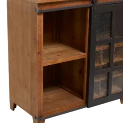 Industrial Wood Standing Wine Rack Brown - Olivia & May -Restaurant Furniture Store GUEST 550023d6 5611 4255 84f2 ed66b1f97d53