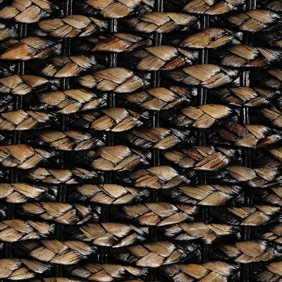 2pc Water Hyacinth Parson Chairs Natural/Black - Stylecraft 5 2pc Water Hyacinth Parson Chairs Natural/Black - Stylecraft - Image 3