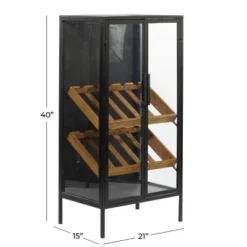Contemporary Wood Standing Wine Rack Black - Olivia & May -Restaurant Furniture Store GUEST 558fa2fb 8583 4cf1 9070 0c7ea8c62fe0