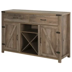 HOMCOM Wooden Farmhouse Sideboard, Storage Buffet Cabinet With 2 Large Drawers, X-Shaped Wine Rack, And Cabinets, Distressed Brown 10 HOMCOM Wooden Farmhouse Sideboard, Storage Buffet Cabinet With 2 Large Drawers, X-Shaped Wine Rack, And Cabinets, Distressed Brown -Restaurant Furniture Store GUEST 55976214 ba15 4f9a b962 ef3d8e510d09