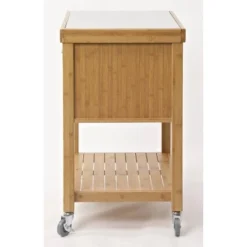 Kenta Bamboo Kitchen Cart With Stainless Steel Top Natural - Boraam -Restaurant Furniture Store GUEST 56a7cf96 855b 41c8 bfa4 a2b7aef8b0a5