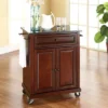 Wood Solid Black Granite Top Kitchen Cart In Mahogany Brown - Bowery Hill -Restaurant Furniture Store GUEST 56bfbe81 e665 4093 a8f9 eea06280c1a7