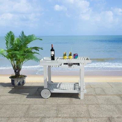 Orland Tea Trolley - Grey - Safavieh 4 Orland Tea Trolley - Grey - Safavieh - Image 2