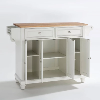 Cambridge Natural Wood Top Kitchen Island White - Crosley 10 Cambridge Natural Wood Top Kitchen Island White - Crosley - Image 8