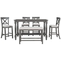 6-Piece Counter Height Dining Table Set Table With 4 Chairs And 1 Benchs - ModernLuxe -Restaurant Furniture Store GUEST 572a0c08 7ded 4bcd 9ee5 5bc453f073a6