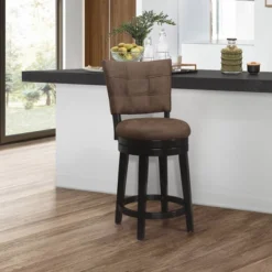 26" Kaede Wood And Upholstered Swivel Counter Height Barstool Black/Chestnut - Hillsdale Furniture 16 26" Kaede Wood And Upholstered Swivel Counter Height Barstool Black/Chestnut - Hillsdale Furniture -Restaurant Furniture Store GUEST 57d48aa0 ada6 4bb9 ae70 e85cd8cc166a