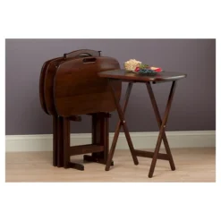 5pc Lucca TV Set Walnut Finish - Winsome -Restaurant Furniture Store GUEST 582c8f12 2ec7 4204 9176 f37cd2662ae6