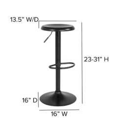 Merrick Lane Retro Style Height Adjustable Barstool With Footrest -Restaurant Furniture Store GUEST 5955b63f 4f67 49ac afce 401305fe33f2