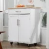 HOMCOM Kitchen Island Cart Rolling Trolley Cart With Drawer, Storage Cabinet & Towel Rack -Restaurant Furniture Store GUEST 5978bd58 1745 4cca bb13 be0242380113