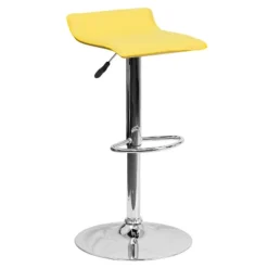 Emma And Oliver Solid Wave Seat Vinyl Adjustable Height Barstool With Chrome Base -Restaurant Furniture Store GUEST 5a4830a1 7e78 4754 84fd 7d942be079bf