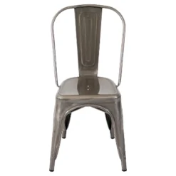 Set Of 2 Oregon Industrial Dining Chair Metal/Silver Gloss - LumiSource -Restaurant Furniture Store GUEST 5a84ded6 81f7 4050 82a5 294ce3763064