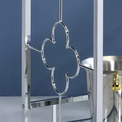 Buncrana Glass Top Serving Cart Chrome - MiBasics -Restaurant Furniture Store GUEST 5aaba15f 25f3 4368 82c8 68a7be3b487a