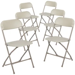 Emma And Oliver Set Of 6 Stackable Folding Plastic Chairs - 650 LB Weight Capacity -Restaurant Furniture Store GUEST 5ba47bbb 3aaf 46c2 a482 016285076bba