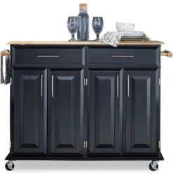 Dolly Madison Kitchen Island Cart Wood/Black/Natural - Home Styles -Restaurant Furniture Store GUEST 5c42d2b2 4f5f 4c42 a19d 62cd47bccfa9