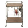 Metal And Wood 2 Tiered Wine Rack Chart Gray - Olivia & May -Restaurant Furniture Store GUEST 5d849eb0 78d8 496a b6fd 91c44cb843c6