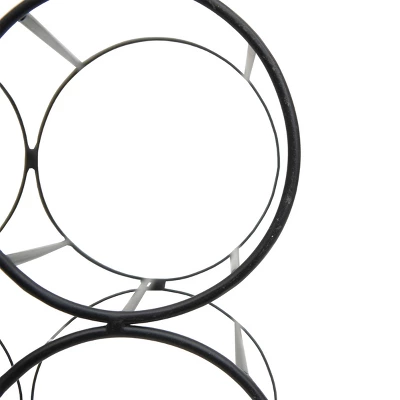 Black Metal Wine Bottle Holder - Foreside Home & Garden 5 Black Metal Wine Bottle Holder - Foreside Home & Garden - Image 3