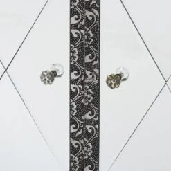 Wycliff Metal And Mirrored Glass 1 Drawer Sideboard Buffet Dark Gray/Silver - Baxton Studio -Restaurant Furniture Store GUEST 610c7ef2 68ad 4008 a408 279057ca5cfc