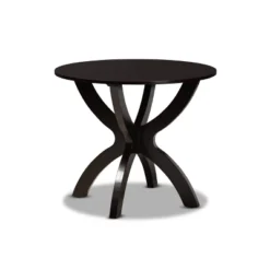 35" Tilde Wide Round Wood Dining Table - Baxton Studio -Restaurant Furniture Store GUEST 610e22b4 9a54 4d42 b388 743cb13d1e23