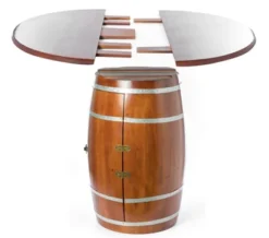 Vintiquewise Wine Barrel Round Table Wine Storage Cabinet -Restaurant Furniture Store GUEST 612196b9 a86d 4a10 967e e09562d50097