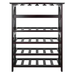 Rio 24 Bottles Wine Rack Wood/Espresso - Winsome 10 Rio 24 Bottles Wine Rack Wood/Espresso - Winsome -Restaurant Furniture Store GUEST 61882e07 b196 41e3 a2fc 0ced8e830a5e