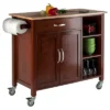 Mabel Kitchen Cart Wood/Walnut/Natural - Winsome -Restaurant Furniture Store GUEST 6188b7dc 90cd 45e5 bb28 395b3840a332