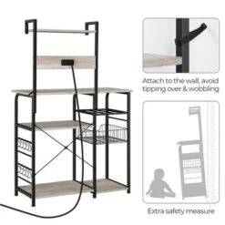 Yaheetech 4-Tier 55" Kitchen Baker's Rack With Power Outlet -Restaurant Furniture Store GUEST 61d7b03f 0099 4c12 b6f2 13944bf76ed2