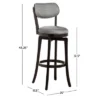 31" Sloan Swivel Barstool Black/Gray - Hillsdale Furniture -Restaurant Furniture Store GUEST 6219833f ccf3 4d08 a70b 6b8e167e7297