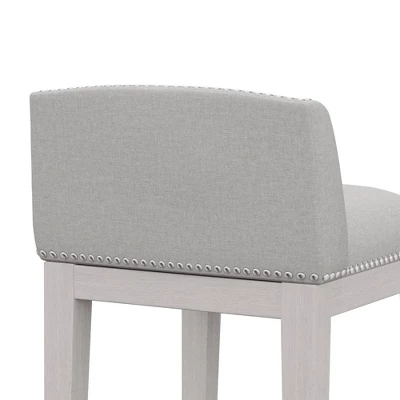 Set Of 2 26" Bronn Non Swivel Counter Height Barstools White /Silver - Hillsdale Furniture 11 Set Of 2 26" Bronn Non Swivel Counter Height Barstools White /Silver - Hillsdale Furniture - Image 9