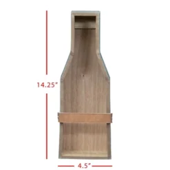 Single Bottle Rustic White Wood Wall Mount Wine Rack - Foreside Home & Garden -Restaurant Furniture Store GUEST 653dcf71 7a06 4430 b821 6f17f67a74b9