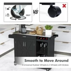 Costway Kitchen Island Cart Rolling Utility Trolley Stainless Steel Top Wine Rack 19 Costway Kitchen Island Cart Rolling Utility Trolley Stainless Steel Top Wine Rack -Restaurant Furniture Store GUEST 65536ec1 6e36 4e9b bfcb d981e010e8be