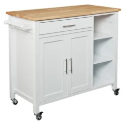 Martinsen Kitchen Cart - White - Aiden Lane -Restaurant Furniture Store GUEST 65bda1f8 ad49 440b b7b0 ebe3f5ac023b