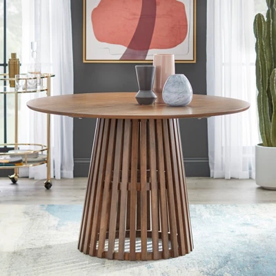 3pc Pavia Dining Set Walnut - Lifestorey 4 3pc Pavia Dining Set Walnut - Lifestorey - Image 2