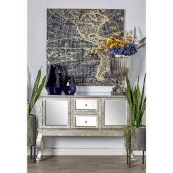 Glam Mirrored Sideboard Silver - Olivia & May -Restaurant Furniture Store GUEST 67b8b4c3 22d7 444f 9706 d49bb2711549