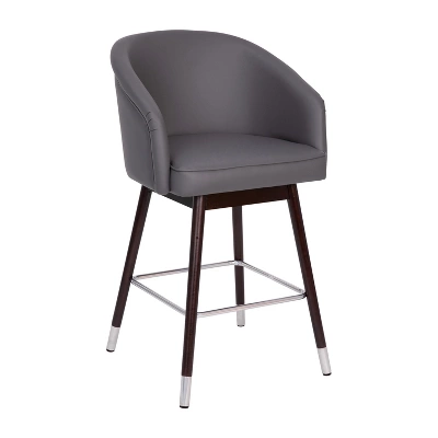 Flash Furniture Margo Commercial Grade Mid-Back Modern Barstool With Beechwood Legs And Curved Back 6 Flash Furniture Margo Commercial Grade Mid-Back Modern Barstool With Beechwood Legs And Curved Back - Image 4