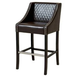 28" Milano Quilted Bonded Leather Barstool - Christopher Knight Home -Restaurant Furniture Store GUEST 68c3a3d6 a774 4c02 a769 6fe9370bbac1