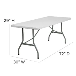 Flash Furniture 6-Foot Granite White Plastic Folding Table -Restaurant Furniture Store GUEST 69bca7c5 df85 4aa8 8210 af71512fcd42