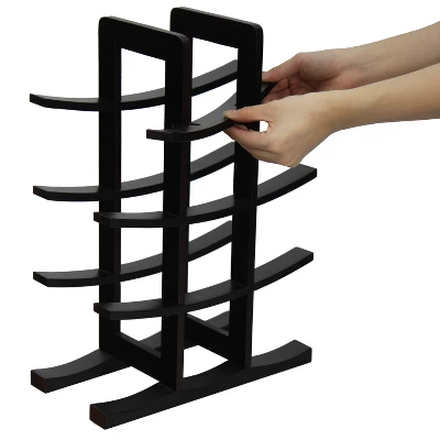 Oceanstar 12-Bottle Dark Espresso Wine Rack 6 Oceanstar 12-Bottle Dark Espresso Wine Rack - Image 4