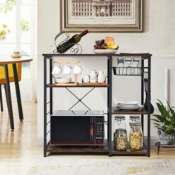 Costway Industrial Kitchen Baker's Rack Microwave Stand Utility Storage Shelf W/ 6 Hooks Steel Black 13 Costway Industrial Kitchen Baker's Rack Microwave Stand Utility Storage Shelf W/ 6 Hooks Steel Black -Restaurant Furniture Store GUEST 6a0c805a fad6 4a93 8fc8 da8fa7188c67