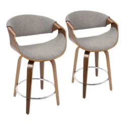 Set Of 2 Curvini Mid-Century Modern Counter Height Barstools - LumiSource 20 Set Of 2 Curvini Mid-Century Modern Counter Height Barstools - LumiSource -Restaurant Furniture Store GUEST 6a48b242 9410 4129 b247 edcaee24498a