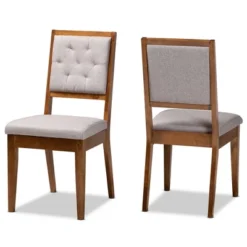 2pc Gideon Wood Dining Chair Set - Baxton Studio -Restaurant Furniture Store GUEST 6ab0728f 6231 4d70 bc88 59f20b9c0693