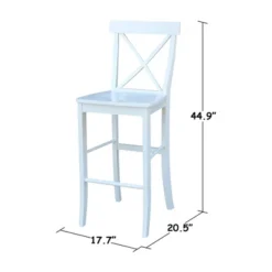 30" X-Back Counter Height Barstool White - International Concepts -Restaurant Furniture Store GUEST 6ab0f917 0e43 4f11 abc3 a918b56412f1