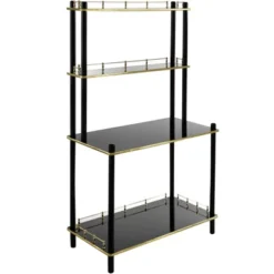 Fabulaxe Set Of 2 Pieces, Bartender Serving Display Station, Bar Console Working Counter With Open Shelves, Wood Bar Console Island -Restaurant Furniture Store GUEST 6ae51976 818d 4cce 879e c83b04a37b7c