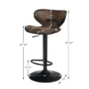 Costway Set Of 4 Adjustable Bar Stools Swivel Bar Chairs Pub Kitchen Retro Brown -Restaurant Furniture Store GUEST 6b4661b9 1fc4 4b45 bf8d b03ba879f50b