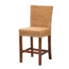Racquel Natural Rattan And Mahogany Wood Counter Height Barstool Walnut Brown - Bali & Pari -Restaurant Furniture Store GUEST 6b513094 c089 4cea 8c4f 433435b8c5b2