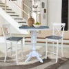 36" Round Extendable Dining Table With 2 X Back Stools White/Heather Gray - International Concepts 1 36" Round Extendable Dining Table With 2 X Back Stools White/Heather Gray - International Concepts -Restaurant Furniture Store GUEST 6b5f5865 8872 4f69 a7e1 b521ef95561b