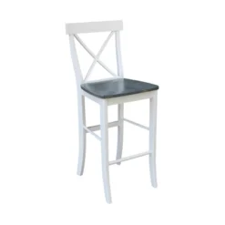 36" Round Extendable Dining Table With 2 X Back Stools White/Heather Gray - International Concepts -Restaurant Furniture Store GUEST 6b75051a e117 43df ae55 41768b44029f